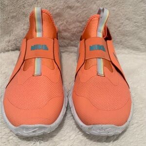 Nike Kids Vibrant Orange Slip-On Sneakers